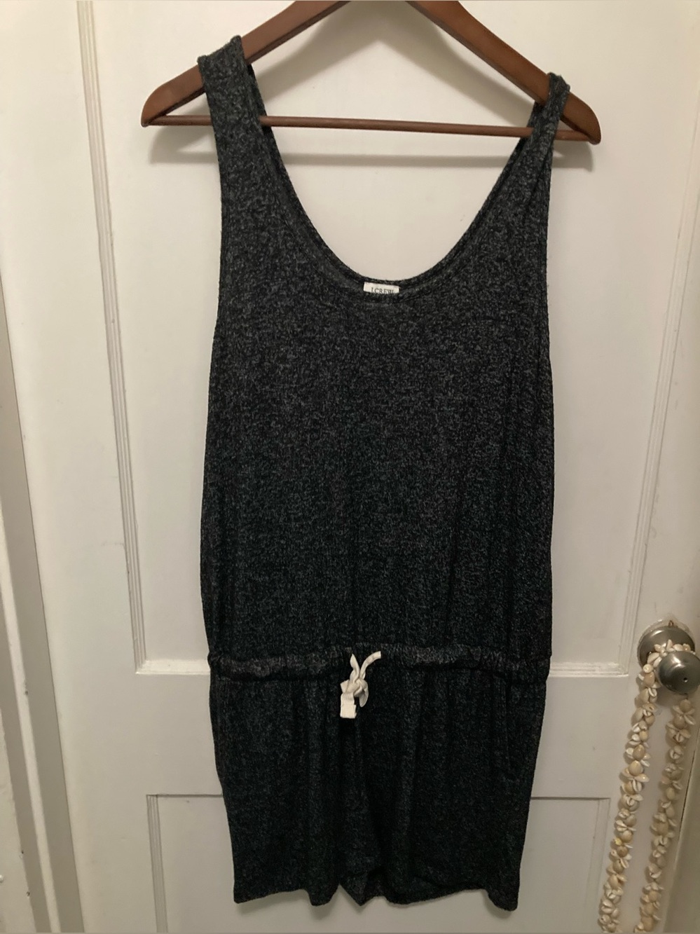 J. Crew medium Charcoal Knit Sleeveless Romper